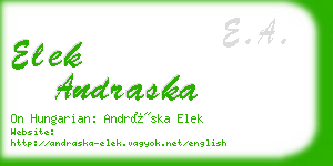 elek andraska business card